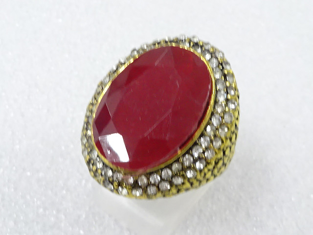 COLORED STONE FASHION RING / JP SIZE 15